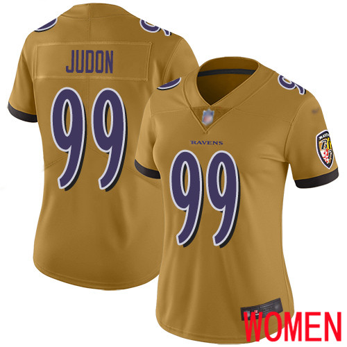 Baltimore Ravens Limited Gold Women Matt Judon Jersey NFL Football 99 Inverted Legend